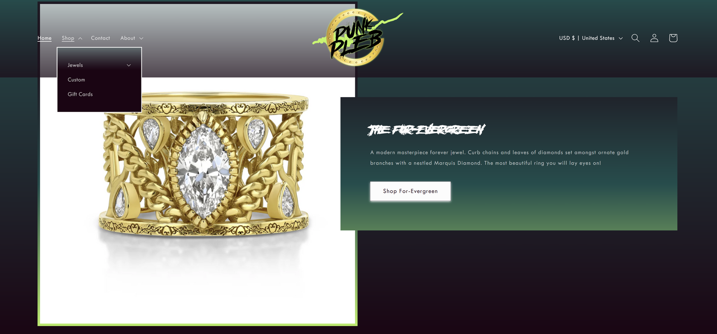 Punk Pleb Shopify Site
