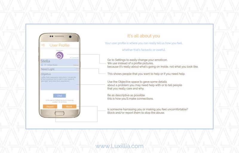 Luxillia - Peer to Peer Support App